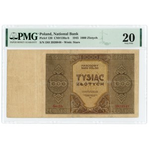 1.000 złotych 1945 - seria Dh - PMG 20