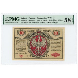 10 marek polskich 1916 - Generał - seria A - PMG 58 EPQ