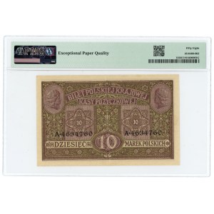 10 marek polskich 1916 - Generał - seria A - PMG 58 EPQ