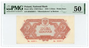 2 zloty 1944 - ...owe - serie Bn - PMG 50