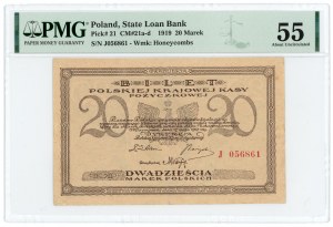 20 Polish marks 1919 - J series - PMG 55