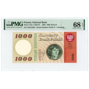 1.000 złotych 1965 - seria S - PMG 68 EPQ