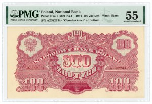 100 zloty 1944 - ...owe - Série Az - PMG 55