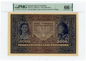 5,000 Polish marks 1920 - III Series H - PMG 66 EPQ