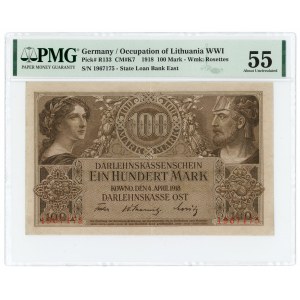 KOWNO - 100 marks 1918 - PMG 55