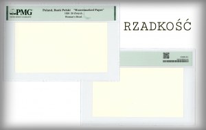 20 Zloty 1928 - Druckpapier mit Wasserzeichen - RARE - PMG