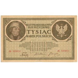 1.000 marek polskich 1919 - bez serii poprzedzającej numer - RZADKI