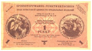 WI IN NORD - Deutsche Besatzung - Gutschein für Flachs und Wolle - 1 Punkt 1944