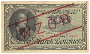 100 marks polonais 1919 - III série A - MODÈLE