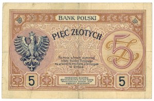 5 zlotys 1919 - S.39.B. - RARE