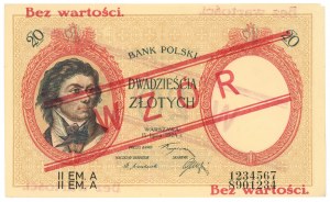 20 Zloty 1924 - MODELL - II EM. A