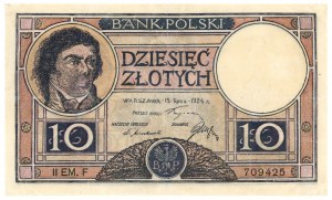 10 Zloty 1924 - II EM. F - FALSCH