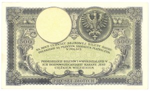 500 zloty 1919 - S.A. series.