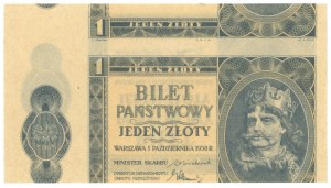 1 Zloty 1938 - Probelauf - Doppelvorderseite