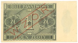 1 zloty 1938 - MODEL/SPECIMEN - H series