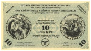 German occupation - voucher for linen and wool - 10 punkte 1943