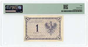 1 zlotý 1919 - S.8 E - PMG 50 - vzácnejšia jednopísmenková séria