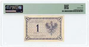 1 złoty 1919 - S.8 E - PMG 50 - Rzadsza jednoliterowa seria