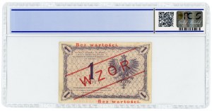 1 złoty 1919 - S.57 E - WZÓR - PCGS 55 DETAILS