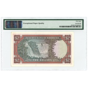 RODEZIA - $2 1977 - PMG 58 EPQ