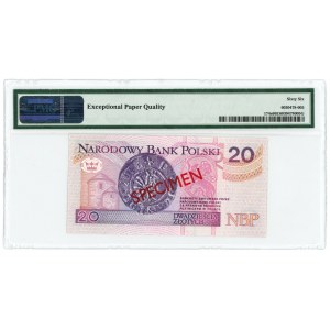 20 złotych 1994 - AA 0000000 - WZÓR Nr. 1778 - PMG 66 EPQ - 2-ga max nota