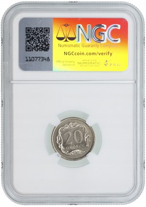 20 pennies 1992 - NGC MS 67 - 2nd max note