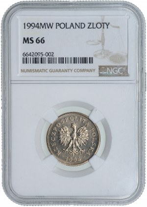 1 złoty 1994 - NGC MS 66