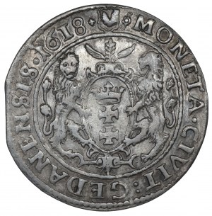 Sigismond III Vasa (1587-1632) - Ort 1618, Gdansk - patte d'ours dans l'écu