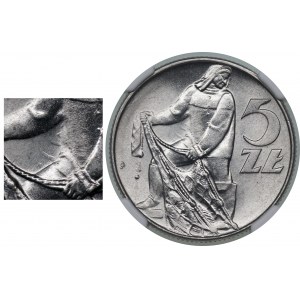 5 złotych 1974 - Rybak Słoneczko - NGC MS 66
