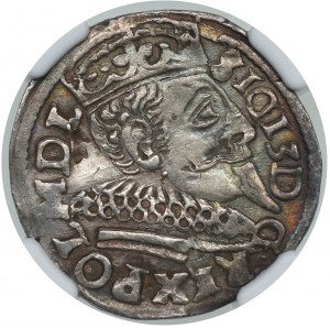 Sigismund III Vasa - Trojak Wschowa 1597 - NGC AU 50