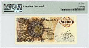 20.000 złotych 1989 - seria AN - PMG 65 EPQ