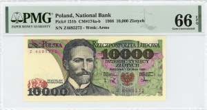 10,000 zloty 1988 - Z series - PMG 66 EPQ