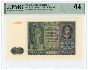 50 zloty 1941 - Serie B - PMG 64