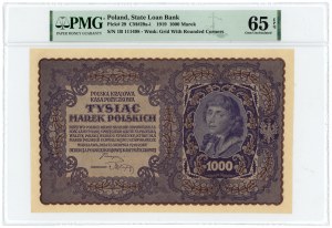 1 000 poľských mariek 1919 - 1. séria B - PMG 65 EPQ