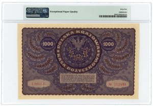 1 000 poľských mariek 1919 - 1. séria B - PMG 65 EPQ