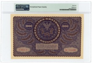1 000 polských marek 1919 - 1. série B - PMG 65 EPQ