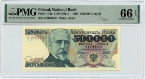 500.000 złotych 1990 - seria C - PMG 66 EPQ