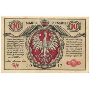 10 marek polskich 1916 - Generał seria A - numerator typ Berlin IV