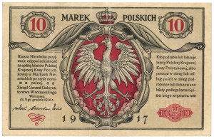 10 Polish marks 1916 - General series A - numerator type Berlin IV