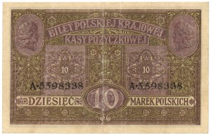 10 marks polonais 1916 - Série générale A - numérateur type Berlin IV