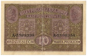 10 Polish marks 1916 - General series A - numerator type Berlin IV