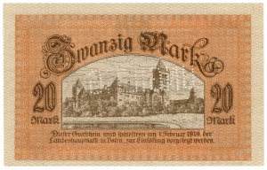 Province de Poznań ( Provinz Posen) - 20 marks 1918 UNGULTING - sans sria et sans numérotation