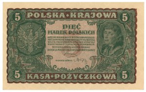 5 Polnische Mark 1919 - II Serie E