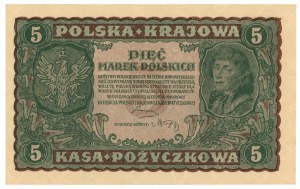 5 polských marek 1919 - II Série E