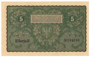 5 Marques polonaises 1919 - II Série E