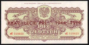 5 zlotých 1944 - pamätná emisia z roku 1979 - séria AE