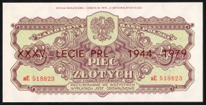 5 zloty 1944 - emissione commemorativa del 1979 - serie AE