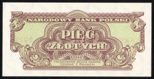 5 złotych 1944 - emisja pamiątkowa z 1979 - seria aE