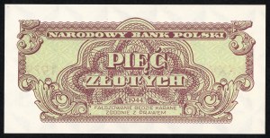 5 Zloty 1944 - Gedenkausgabe von 1979 - Serie AE