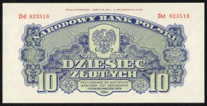 10 zloty 1944 emissione commemorativa del 1974 - serie Dd